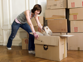Woman packing