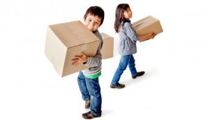 kids carrying boxes 