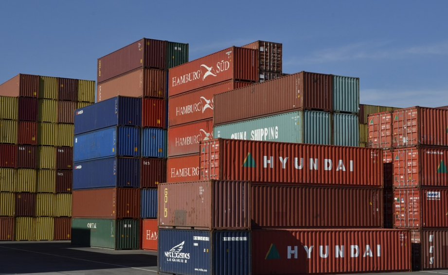 containers in a dock